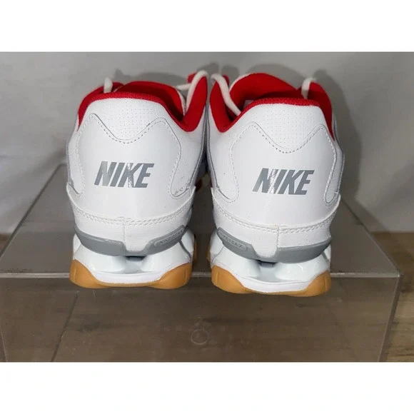 Nike Reax 8 TR Mesh Mens Training Shoes White Wolf Grey Red 621716-103 Size 11.5 - Picture 4 of 9
